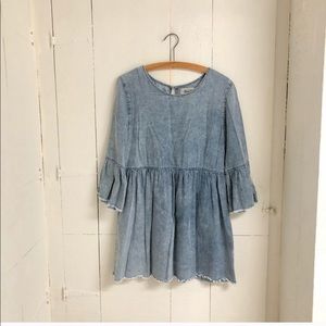 Vintage Chambray Denim Babydoll Dress